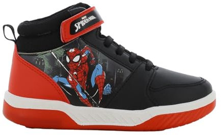 Leomil Spiderman Blinkschuhe Jungen Spiderman Schuhe Kinder 28, Ideal for Schule und Freizeit, Schwarz