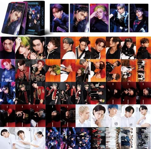 SZTVECFW 55 X Ateez Fotokarten The World Ep.Fin: Will Neue Albumkarten Mini Merch Fotokarten Posterkartenschenk Für Fans