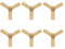 Raccordo Portagomma in Ottone, Raccordi per Tubi Diritti, 6 pezzi 8 mm (0,31in), Raccordos per Tubo Flessibile con Ugello a 3 Vie per Gas Acqua Carburante Diesel Olio