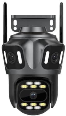 Correa Icsee3-Eye 8MP Kabellose WiFi-HD-Netzwerkkamera mit Drei Bildschirmen für Den Außenbereich, Vollfarb-Kamera, 360-Grad-Panoramablick über Mobiltelefon