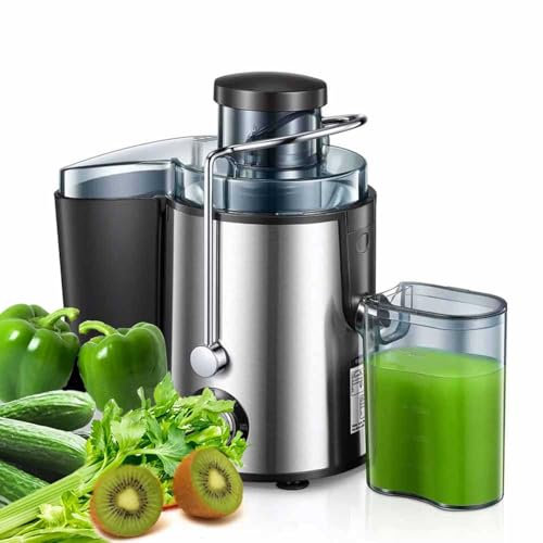 Vlocky Juicer 1000W Centrifugal Juicer Machines Whole Fruit and Vegetable 2 Speed Settings, Large 65MM Feed Chute, 500ML Cup, Easy to Clean, Anti-drip