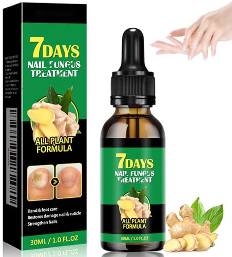 Suero de Uñas de Jengibre, Tratamiento de Uñas, Repara y Regenera para Uñas Dañadas, Estaura el Aspecto Natural de Las Uñas, Tratamiento para Uñas Gruesas Descoloridas y Quebradizas (1 pcs)