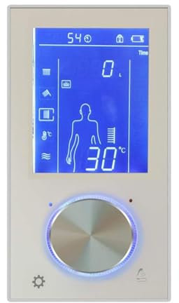 Digital Shower Controller - 3-Way LED Touch Screen Thermostat Display, LCD Smart Valve Compatible with Power Outlet, Easy Installation for Modern Bathrooms
