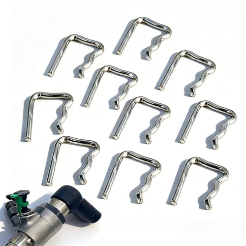 10 Pcs Common Rail Injector Leak Off Retaining Clips, Injector Leak Seal Clamp, Diesel Fuel Leak Off Pipe Clips for Ford, Peugeot, Citroen, Renault, Volkswagen, Jaguar Car (Silver)