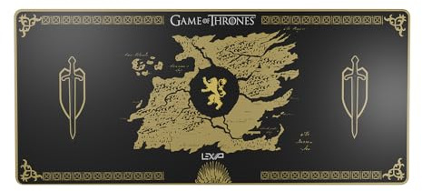 HBO Game of Thrones - Lannister Edition XXL Mousepad, 90 x 40 cm, schwarz, ohne Slip, Micro-Textured Oberfläche, waschbar, weiches Neopren