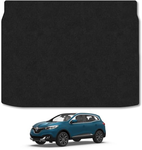 Renault Kadjar (2015-2022) Carpet Boot Mat | Black Edge Trim Tailored Fit Boot Liner Full Coverage Protection Accessories Easy Clean Anti Slip Made in the UK