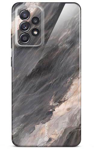 ONEFLOW Bliss Cover für Samsung Galaxy A52 / A52s 5G Hülle in Marmor Optik, Designer Case Handy Schutzhülle mit Kameraschutz, Muster Hardcase Glitzer Handyhülle marmoriert, Stein Grau