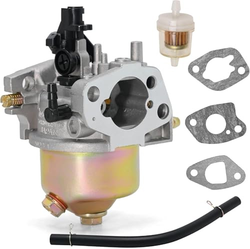 Lawn Mower Carburetor Replacement Kit with Gaskets Fuel Line Filter Compatible with HP414 M411PD SP414 HP164 SP164 Garden Power Equipment Parts Accessories