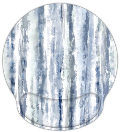 AORTDES Laptop Computer Gaming Mouse Pad with Wrist Rest Support,Ergonomic Memory Foam Mouse Mat,Non-Slip Rubber Base Office Work Desk Pad,Comfortable & Pain Relief (Ink Painting)