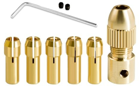 6Pcs Bohrer Adapter Collet Set Mutter 0 5-3mm Kleine Elektrische Bohrer Adapter Für Dreh Werkzeug Elektrische Chuck Dreh Werkzeug