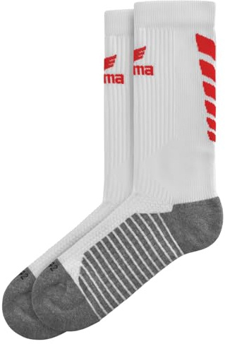 Erima Unisex Sportliche SIX WINGS Socken (2182602), weiß/rot, 43-46