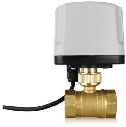 HABHYUDP Motorisierter Kugelhahn aus Messing, 2-Draht, elektrischer Stellantrieb mit Zwei Steuerungen, 3/2 Wege, DN25, manuellem Schalter Hohe Druckbeständigkeit(DC24V 3-Wire 2-Control)