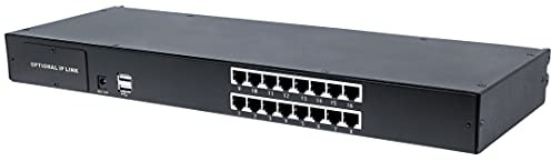 intellinet 507899 Modularer 16-Port KVM-Switch mit Cat5-/VGA Schnittstelle schwarz