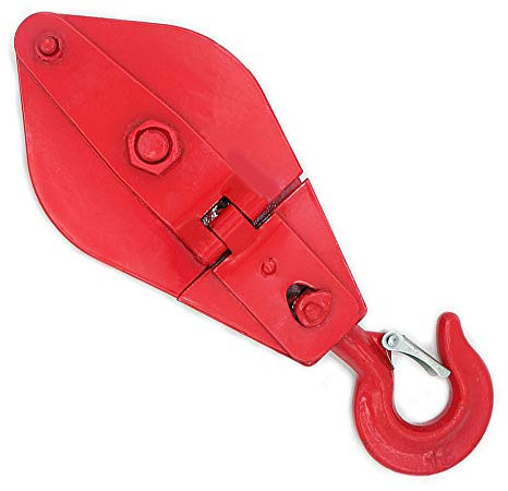 NUZAMAS Drahtseil-Flaschenzug 0,5 Tonnen (500 kg), Hochleistungs-Rollenladezugblock mit drehbarem Haken und Verriegelung, Seilzug