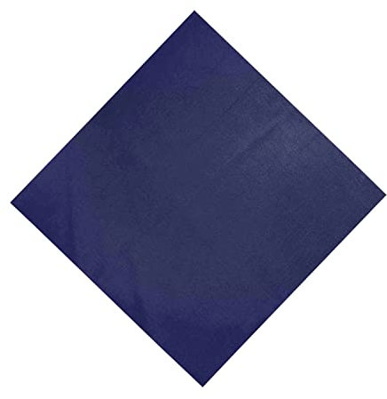 WedDecor Bandana Cotton Unisex Head Scarf Wide Headband Lightweight, Breathable Fashion Accessory for Riding, Hiking, Fishing, Cycling, Outdoor Activities, Plain Navy, 54cm