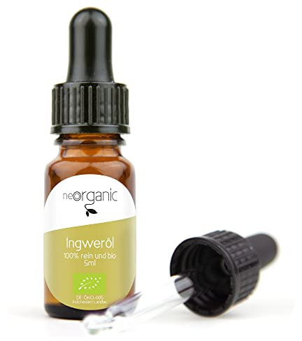 NeoOrganic® Bio Ingweröl (Zingiber officinale Roscoe) - 100% naturreines ätherisches bio Ingweröl aus CO2 Extraktion - 5ml