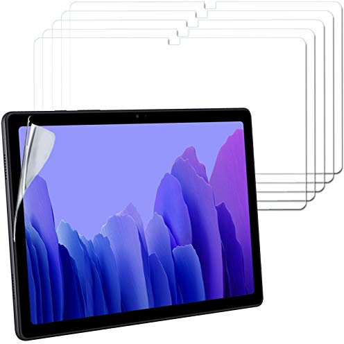 TECHGEAR 5 Pack Protection d'Écran pour Galaxy Tab A7 10.4 pouces (SM-T500 / SM-T505), Film de Protection Écran Ultra Clair Compatible avec Samsung Galaxy Tab A7 2020