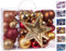 BRUBAKER 50-teiliges Set Weihnachtskugeln mit Baumspitze - Christbaumschmuck aus Kunststoff in Rot Gold Braun