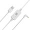 USB 5V zu DC 12V Stromkabel, Kompatibel mit Spot und Neuer Echo (3. Gen.), USB Spannung Up Converter Kabel, Netzteil Kabel, DC 5V zu DC 12V (Weiß)