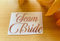 Decal Label for Wedding Party Champagne Flutes Glasses/Wine Glasses Metallic Rose Gold (5 Team Bride + Bride)