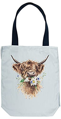 Wrendale Designs Leinen-Tragetasche – Daisy Coo Cow