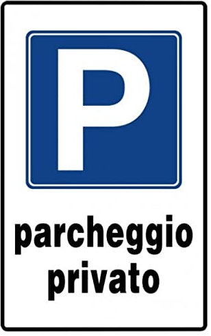 TLDSHOP® - CARTELLO SEGNALETICO in PVC “PARCHEGGIO PRIVATO”- Misure: 30x20-1 Pz