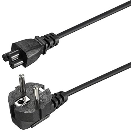 Cable de alimentación 3 pines Power Cargadores Cable Clover Portable Cable de alimentación para HP DELL ASUS ACER SONY SAMSUNG Monitor PC Ordenador TV Impresora AC 250V 16A 1,2M
