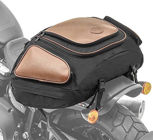 Craftride - Motorrad Hecktasche Vintage Gepäck-Tasche kompatibel mit sozius hinten