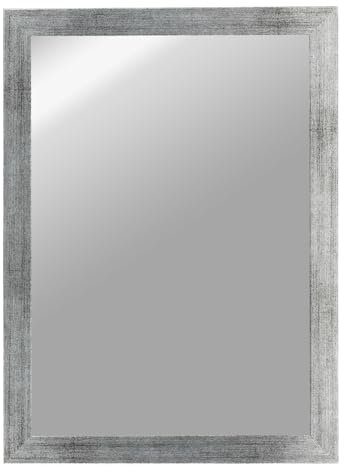 CLAMARO 'Vision' Wandspiegel 80x130 cm Ganzkörperspiegel | Silber Gebürstet | Moderner eckiger Spiegel mit MDF-Rahmen, inkl. Metall Aufhänger und Montagematerial (Querformat & Hochformat)