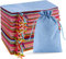 SXUUXB 20 Stück 20x30 cm Jutesäckchen Zugbeutel Baumwolle Leinenbeutel mit Kordelzug, Mehrweg Aufbewahrungstasche Schmuckbeutel Geschenksäckchen für Hochzeit, Party und Adventskalender (Multi Farbe)