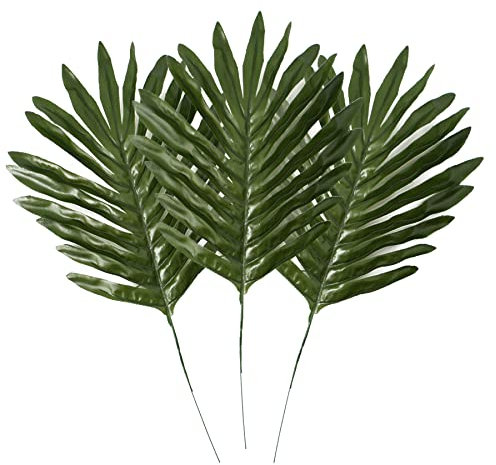VIOCIWUO Lot de 20 feuilles de palmier artificielles artificielles pour décoration de maison, cuisine, table