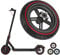 Yuecoom Electric Scooter Wheels, Rubber Aluminum Alloy Cellular Back Wheel, Pro Scooter Wheels Replacement for Xiaomi M365 Pro 8.5in(Red)
