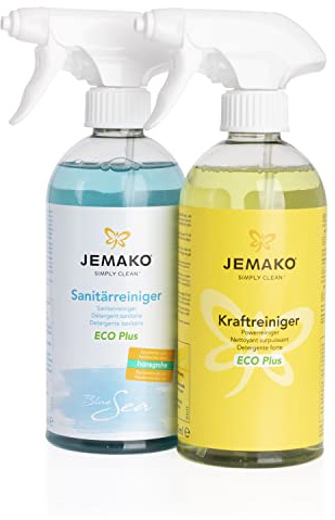 Jemako Set Bad & Kraft - Sanitärreiniger Blue Sea 500 ml - Kraftreiniger 500 ml (Blue Sea + Kraft Gelb)