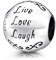 MATERIA by Matthias Wagner Damen Charms Anhänger Silber 925 Beads mit Gravur 'Live Love Laugh' 1408