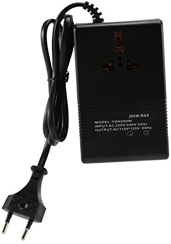 Yoiimiya Trasformatore di Tensione 200W - Riduttore 220V 110V AC - Convertitore di Tensione di Viaggio Con Spina UE