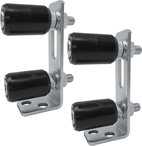 2 x Einstellbare Torführung mit 2 Führungsrollen Ø 40x60 mm Torrolle Rolltorführung