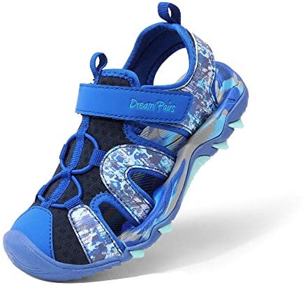 DREAM PAIRS Mädchen Geschlossene Sandalen Sommer Jungen Sportsandalen Kinder Outdoor Strandsandalen Klettverschluss Atmungsaktiv Verschleißfest Unsex,Size 33,Königsblau,SDAS2305K-E