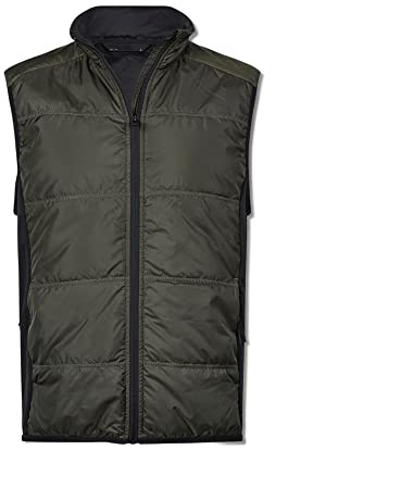 Tee Jays - Hybrid Weste Stretch für Herren (S) (Tiefgrün/Schwarz)