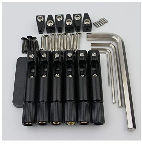 Gitarren Ersatzteile Einzelne Feste Messing-Fanbrücken Für 6-String-E-Gitarren-Brücke Kopfloses Gefächertes FRET