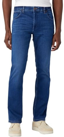 Wrangler Herren Jeans Greensboro - Regular Fit - Blau - Olympia W29-W46, Größe:29W / 30L, Farbe:Olympia 112341419