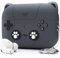 NIUTRENDZ Niedliche Katze Silikon Hülle für AirPods Pro 2nd Generation Case Cover Klassische Handheld Spielkonsole Design Schutzhülle (Schwarz)