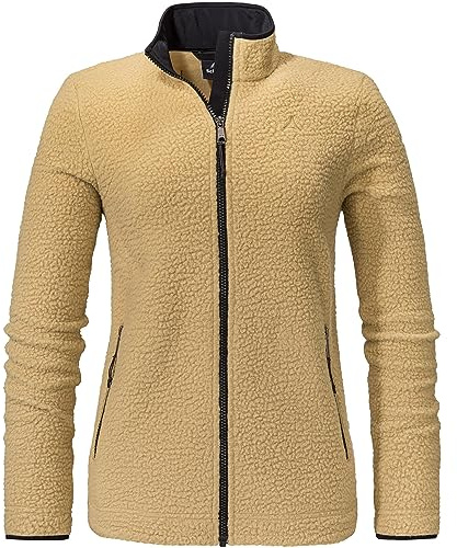 Schöffel W Fleece Jacket Atlanta Braun - Warme schnelltrocknende Damen Fleecejacke, Größe 38 - Farbe Sand Drift