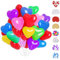 YOUYIKE 50 Pcs Herzluftballons Bunt, 12 Zoll Bunt Herzluftballons, Latex Herz Ballon, Herz Helium Ballons, Herzluftballons Hochzeit für Hochzeits Brautdusche Valentinstag Geburtstags Verlobung Party