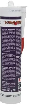 LUTH Premium Profi Parts Klebstoff Kim-Tec 5140001 Flex Montagekleber für Sockelleisten Zierleisten Wandverkleidungen Etc 450g