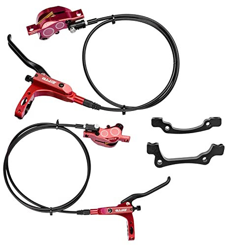 Irfora 4-Kolben-MTB-Hydraulik-Fahrrad-Scheibenbremse Aluminium-Bremssattel vorne und hinten Fahrradbremsen für Rennrad-Mountainbike