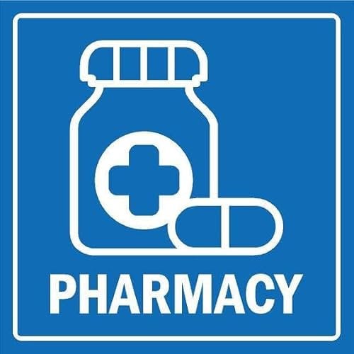 Pharmacy, informational sign - 1mm flexible Plastic sign (200mm x 200mm)