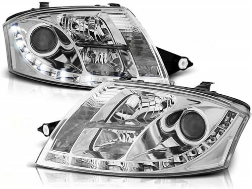 Led Scheinwerfer Set Audi TT 8N 12.1998-2005 in chrom 9 poliger Hauptstecker