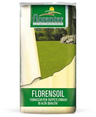 Substrato tappeti erbosi Florensoil Terriccio di alta qualità per semina e rigenerazione di manti erbosi sacco da 50 litri Vivaio di Castelletto