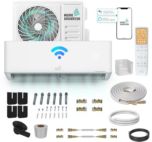 Homeinnovator Quick Connect 12000 BTU Split Klimaanlage und Heizung – energieeffiziente 230V- Klimaanlage mit komplettem Installationssatz – Inverter-Klimaanlage