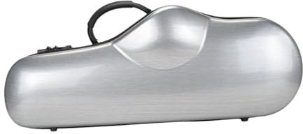 Altsaxophon-Koffer, Hartschalenkoffer mit Verriegelungsriegel und Schultergurt für Übungen, Silber